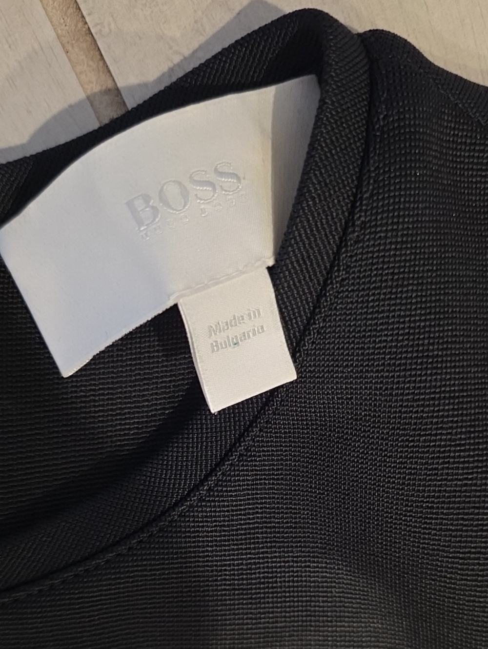 Hugo Boss Women's "Dualisa" Two Tone Wool Short Sleeve Pencil Dress US 2 - Picture 4 of 7
